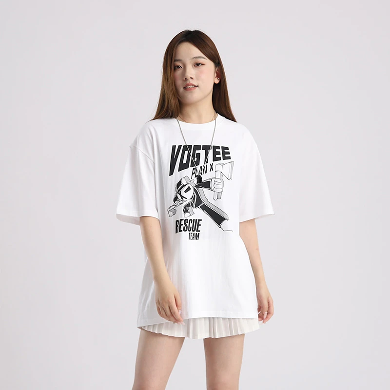 精梳棉赛络纺圆领短袖t恤衫简约百搭原创设计男女同款tee情侣装