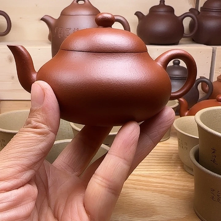 茶壶紫砂错***生小红泥矮梨