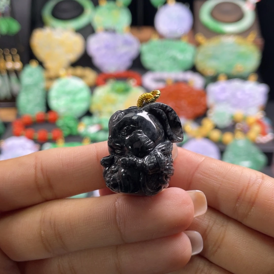 翡翠未镶嵌颈饰代编织