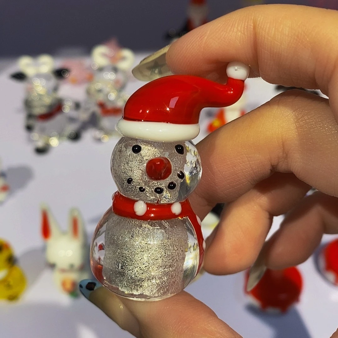 琉璃手工艺品雪人