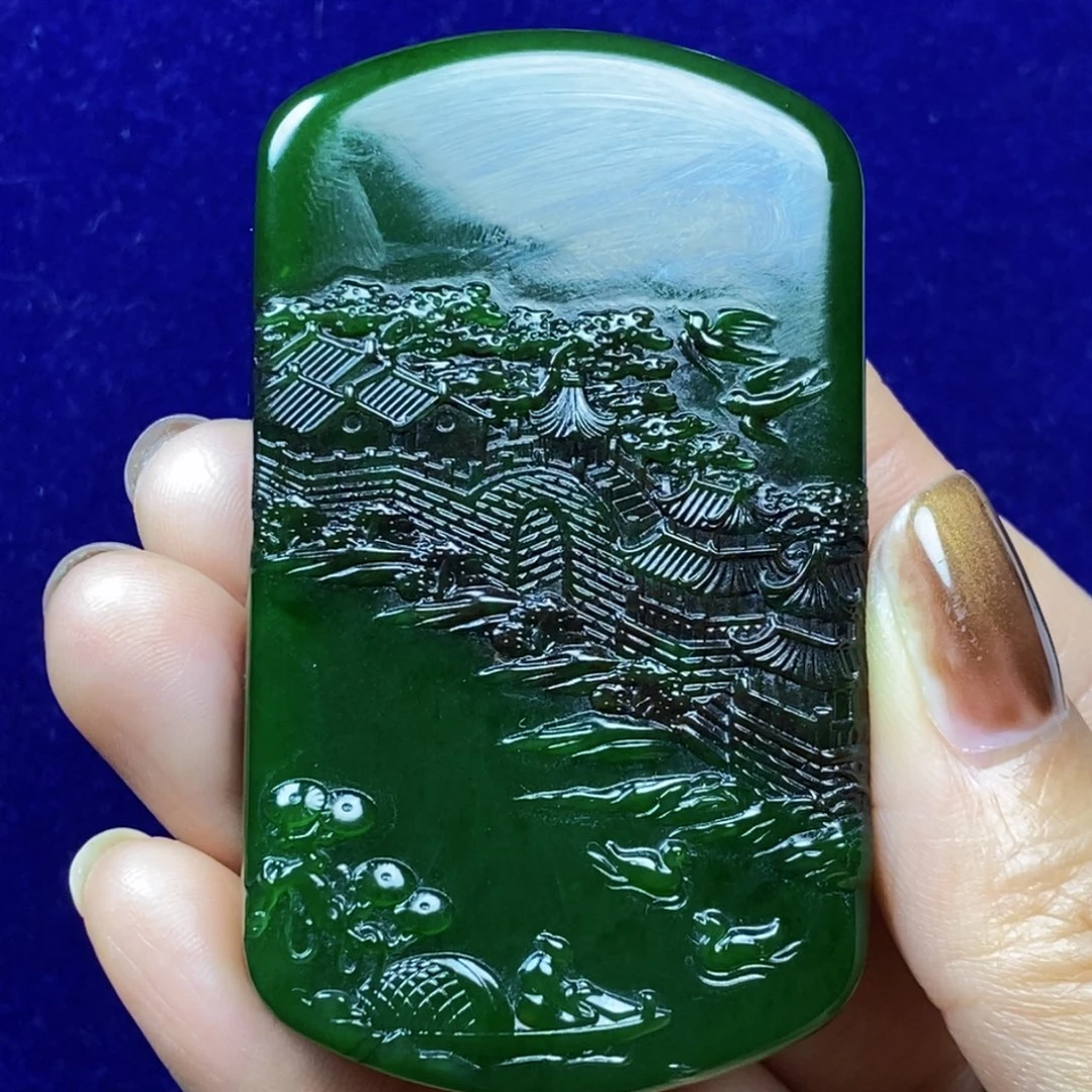 和田玉未镶嵌把件