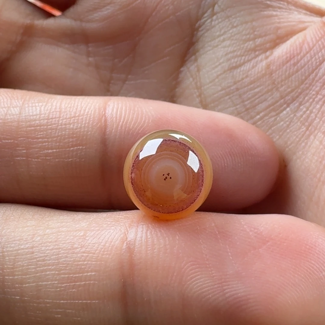 南红玛瑙未镶嵌天眼圆珠10.1