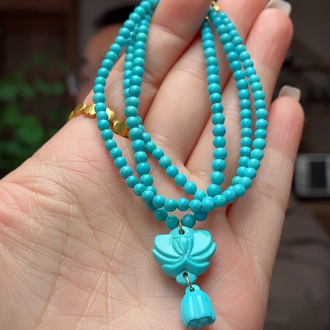 绿松石18K金镶嵌珠宝奇石