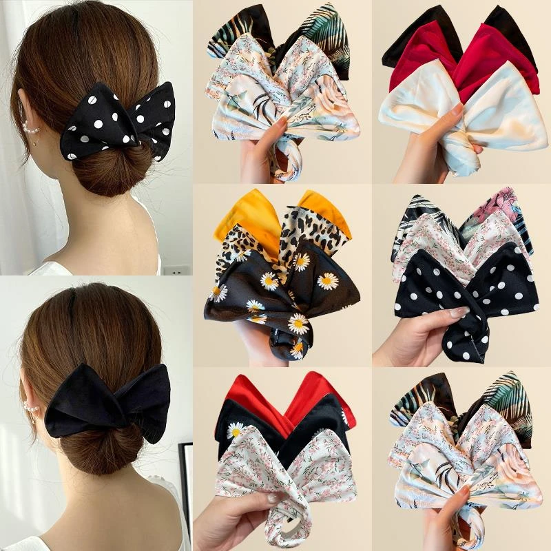 懒人扭扭盘发神器2025新款女童丸子头神器蝴蝶结花苞头饰发夹发饰