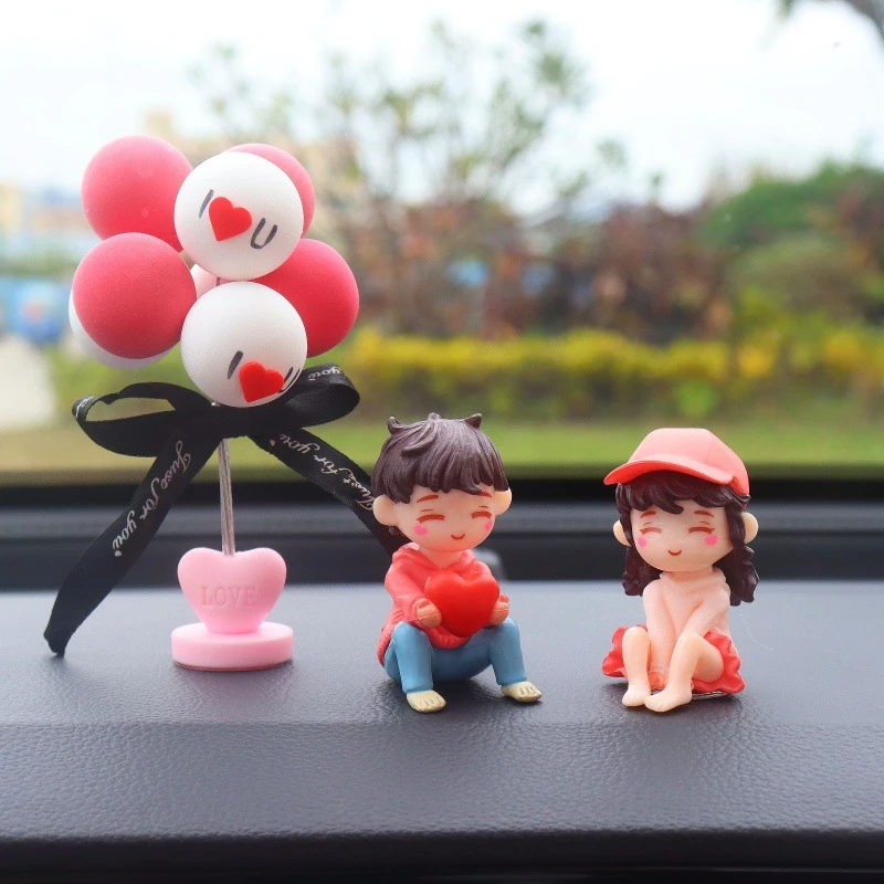 汽车载摆件中控台车内小摆件可爱心情侣车内装饰用品女生