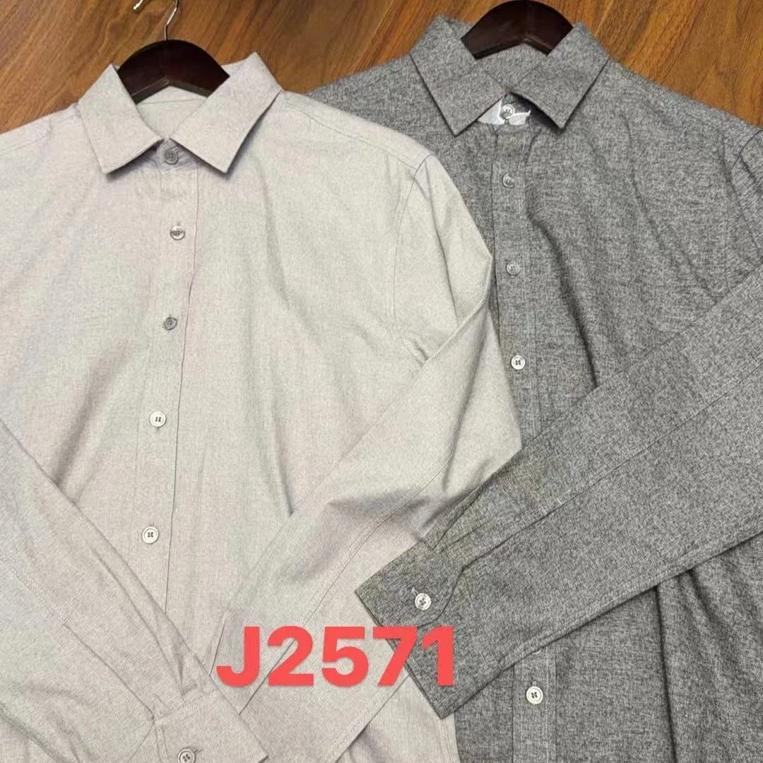 J2571 杰 新款男士时尚百搭长袖衬衫