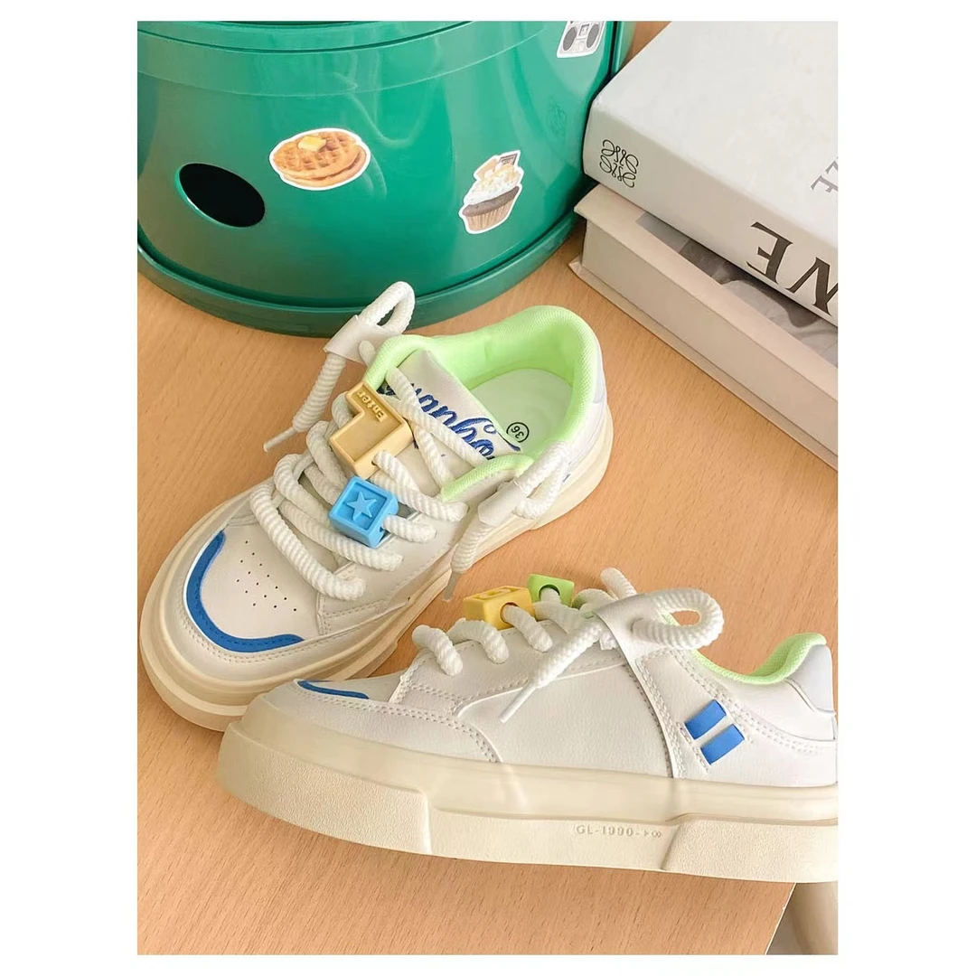 3198丁香兰美式复古休闲板鞋女2024新款小众设计多巴胺百搭面包鞋