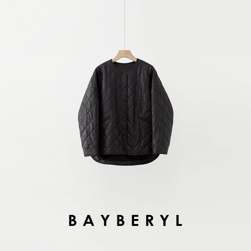 FF-BAYBERY老贝菱格大表姐宽松时尚内充皮衣外套PY2H0323