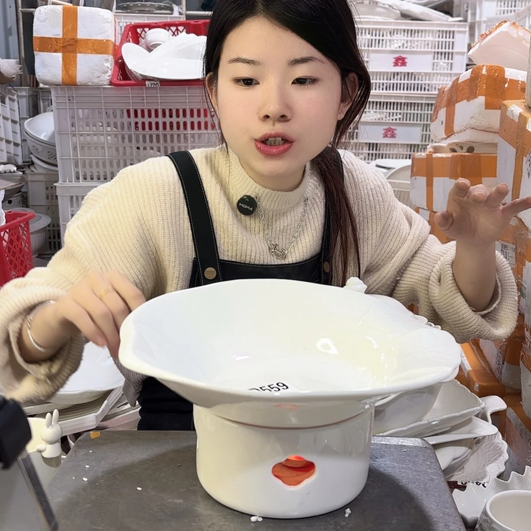 盘微瑕产品介意勿拍…荷叶架炉两件套