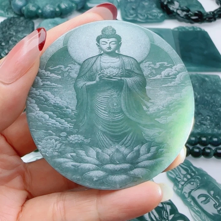 翡翠未镶嵌颈饰多样性发货天然A货翡翠