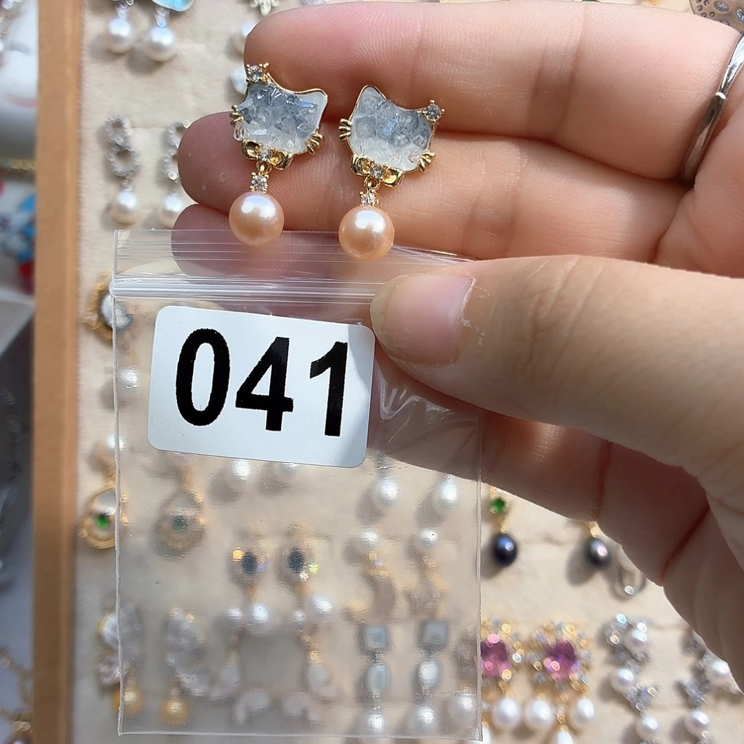 耳饰合金淡水珍珠