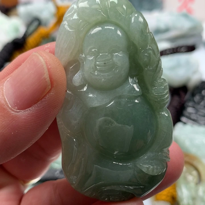 翡翠未镶嵌颈饰保真天然a货翡翠