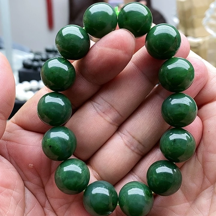 【闪购商品】未镶嵌手链和田玉碧玉16