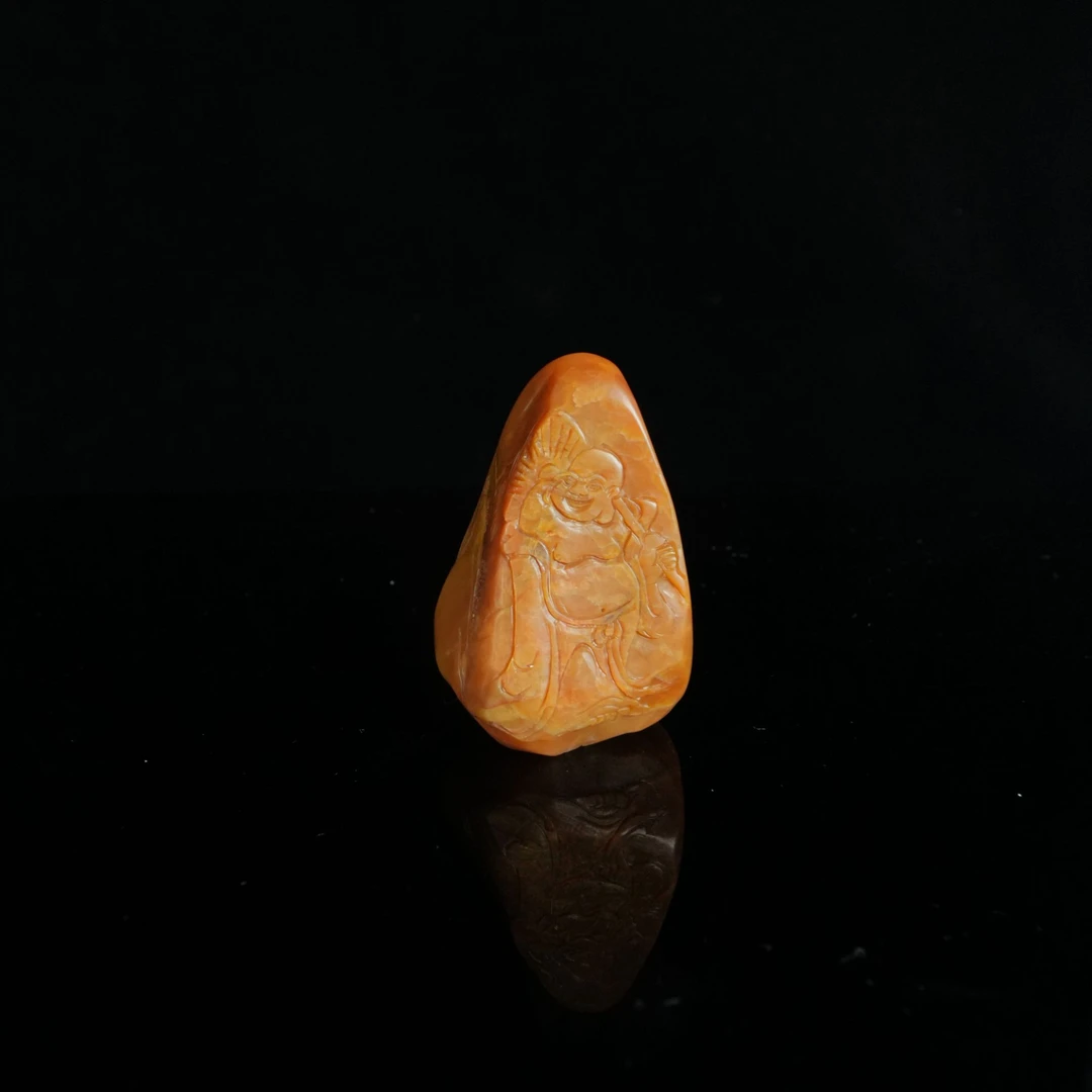 DY-B4712 寿山田黄石 弥勒摆件 57*38*24mm65.82g