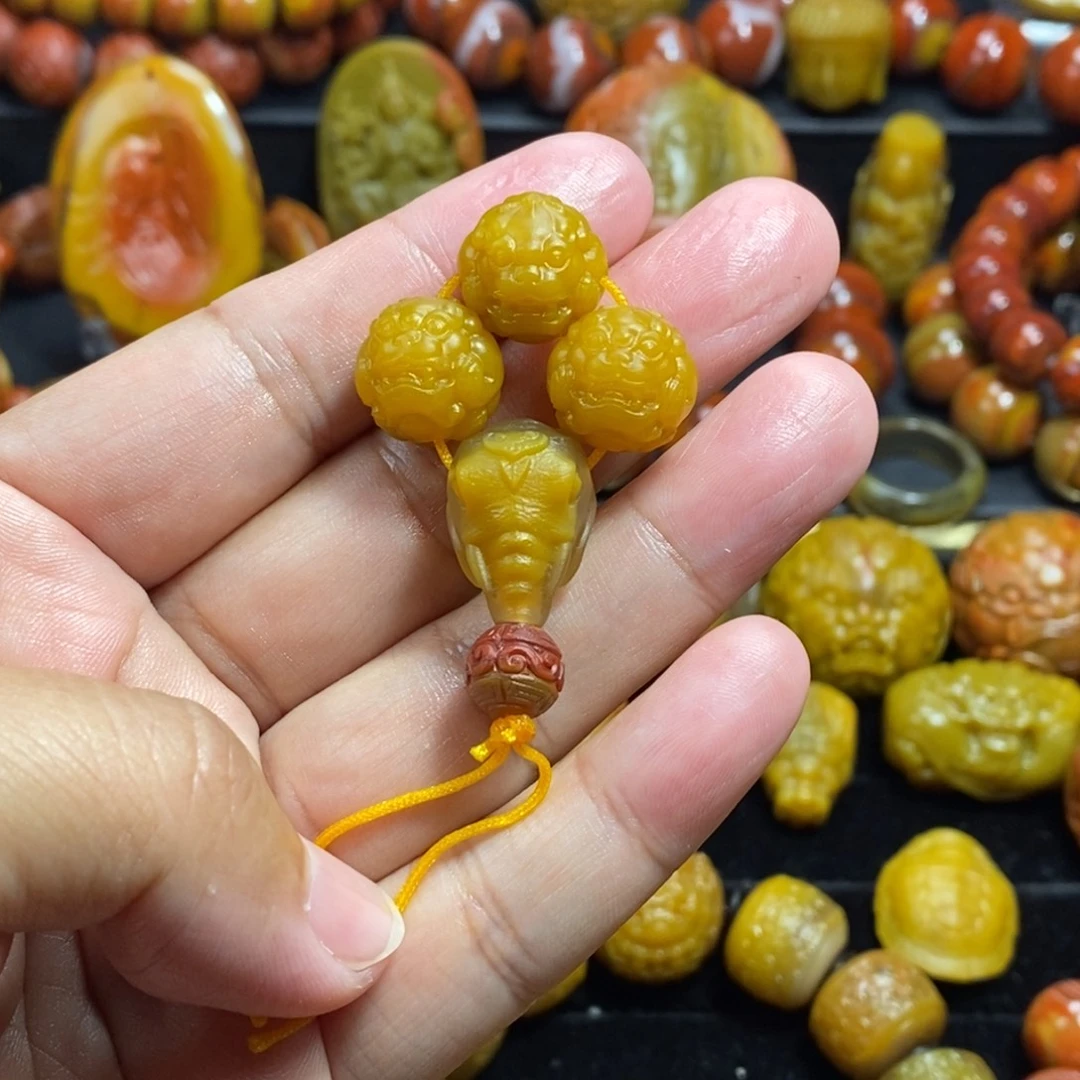 天****玛瑙/玉髓未镶嵌战国红