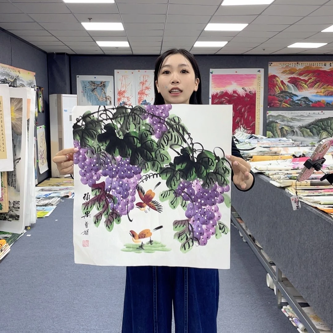 国画作品小姐姐放漏…