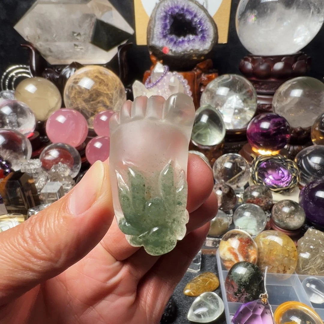 颈饰水晶未镶嵌绿幽灵知足常乐