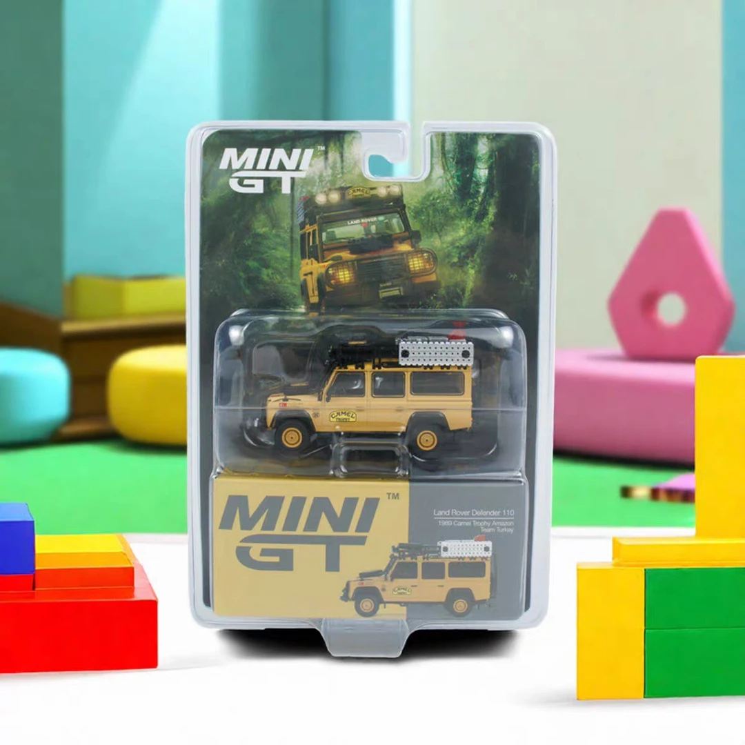 现货MINI GT 土耳其1:64路虎110卫士Defender骆驼杯Camel汽车模型