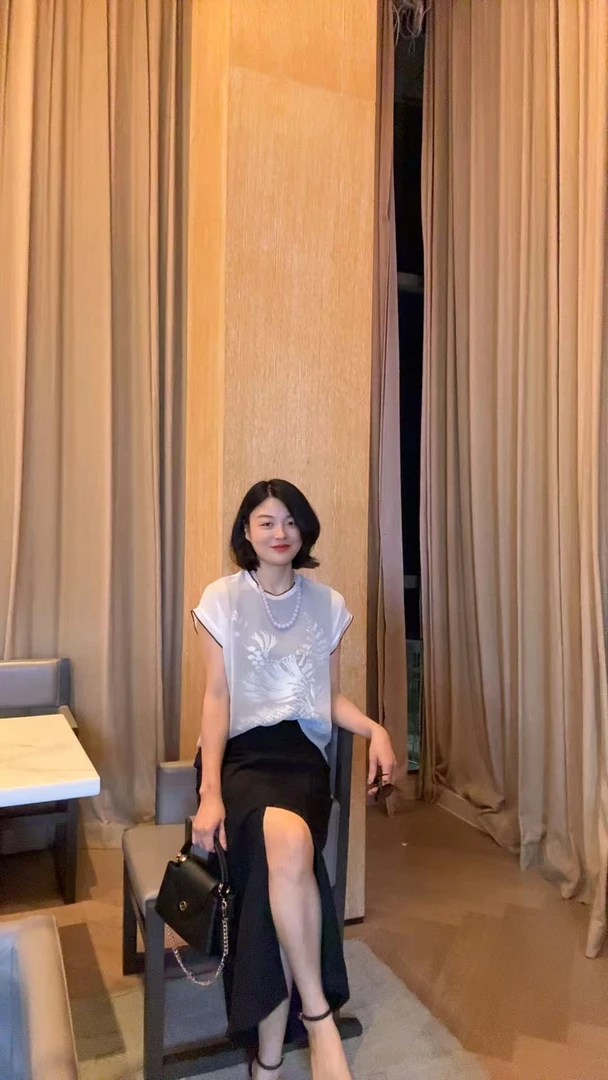 TANTAN  桑蚕丝气质剪花网纱T恤1785