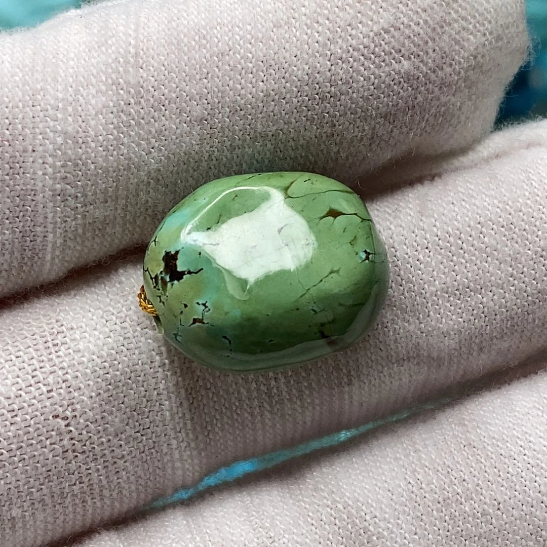绿松石未镶嵌天然原矿 地大质检