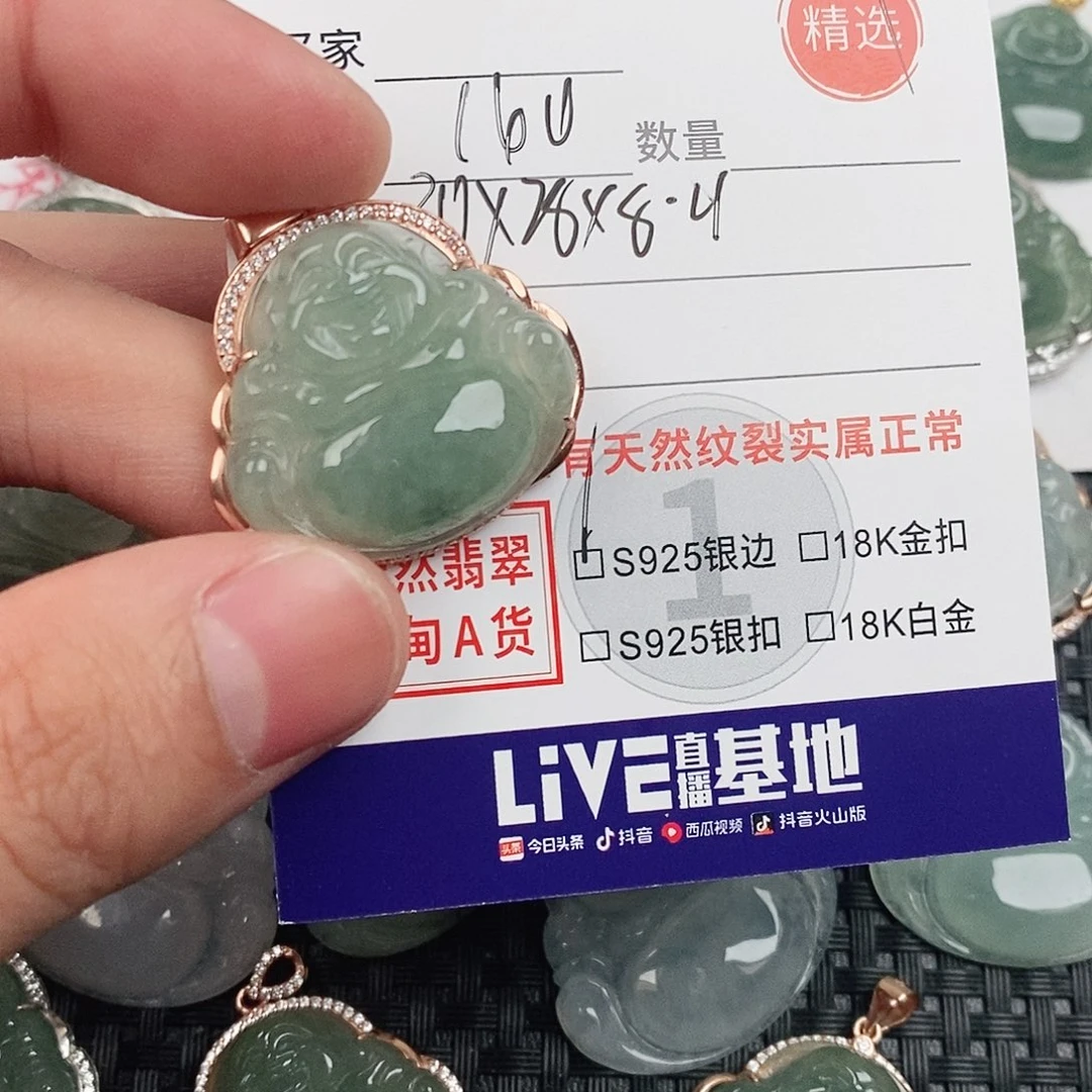 翡翠银S925镶嵌颈饰