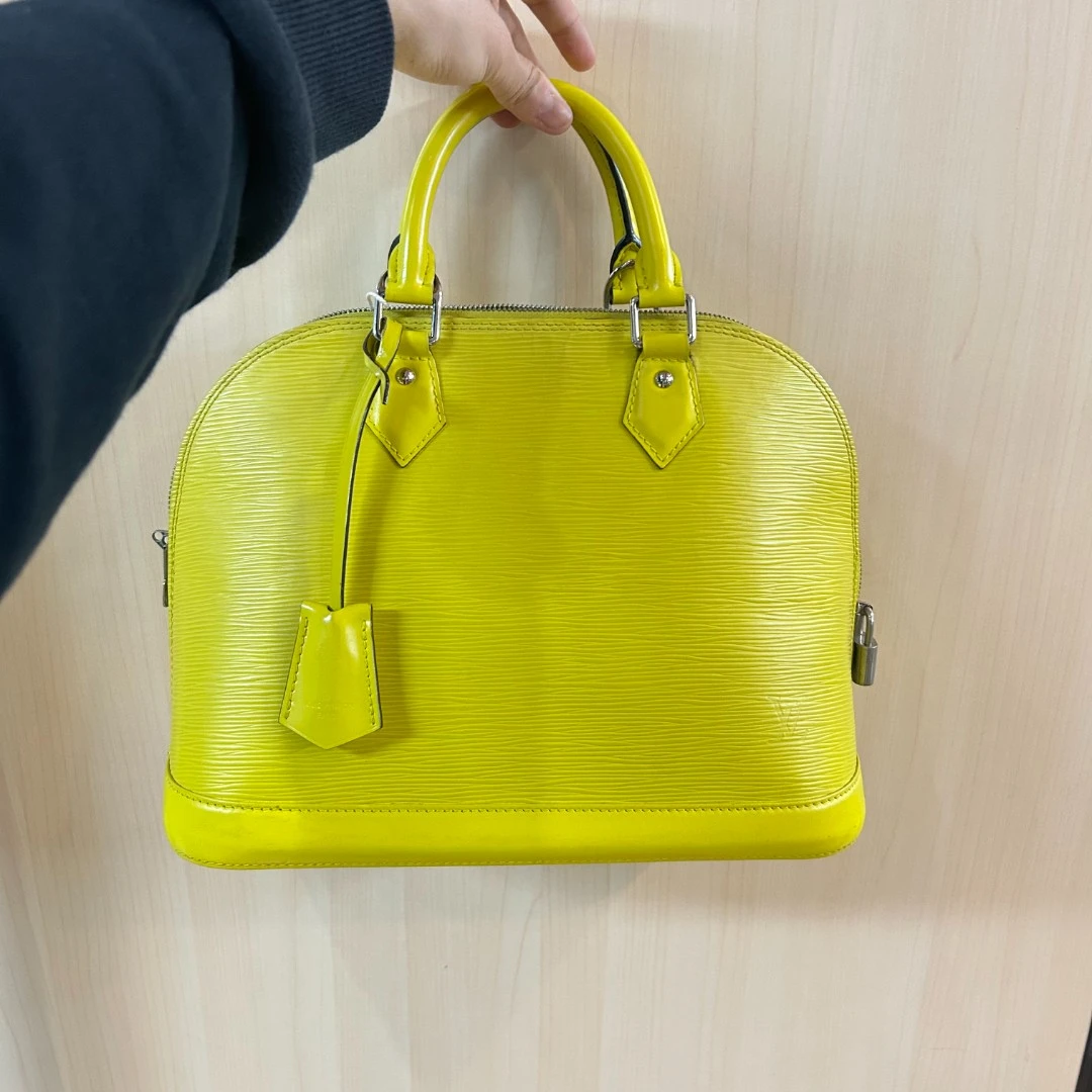 95新 LouisVuitton/路易威登 手提中号黄色贝壳/云海优选/H21464