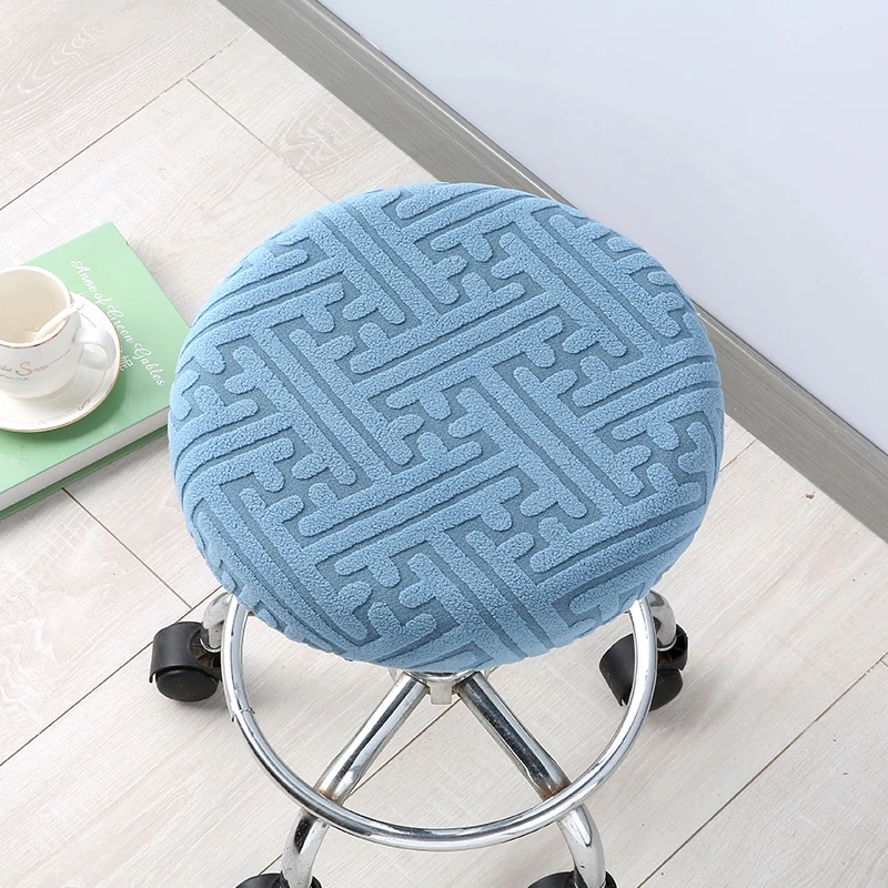 圆凳子套罩椅子板凳圆形万能小坐垫美容转椅座椅套通用布座套保护