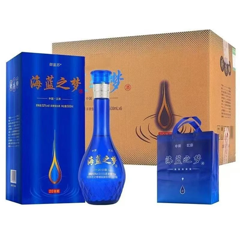 御鉴苏海蓝之梦酒52度500ml*6瓶浓香型白酒52度500ml