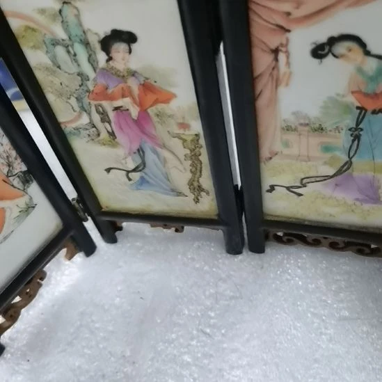 木质类陶瓷屏风木制把玩