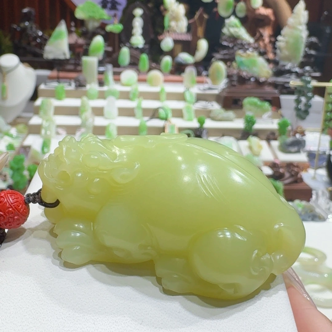 圆***宝和田玉未镶嵌把件黄口貔貅