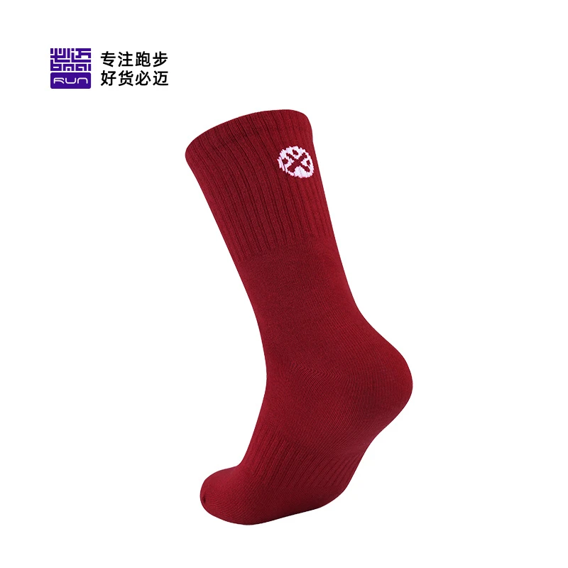 必迈休闲跑步透气吸汗防臭跑步运动中筒袜PRSG005
