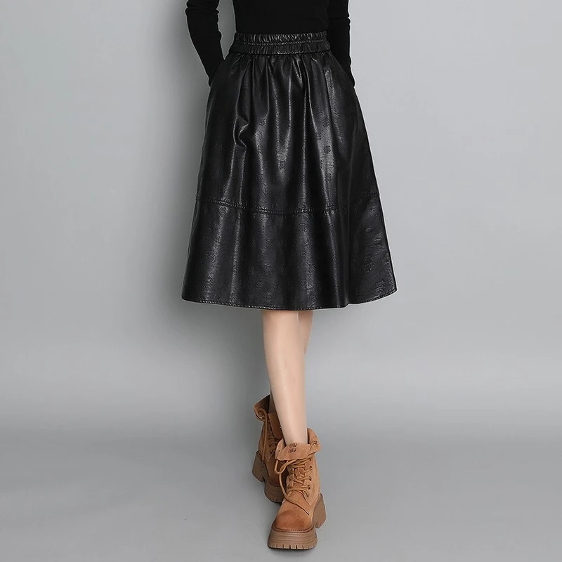 VONSRMAN松紧腰裙半身裙小个子A字女裙子2025春秋新款梨形身材百