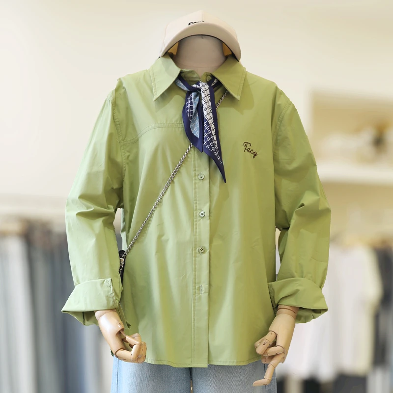 【福利】大码女装领结衬衫女宽松显瘦衬衣炸街遮肚胖mm上衣/25063