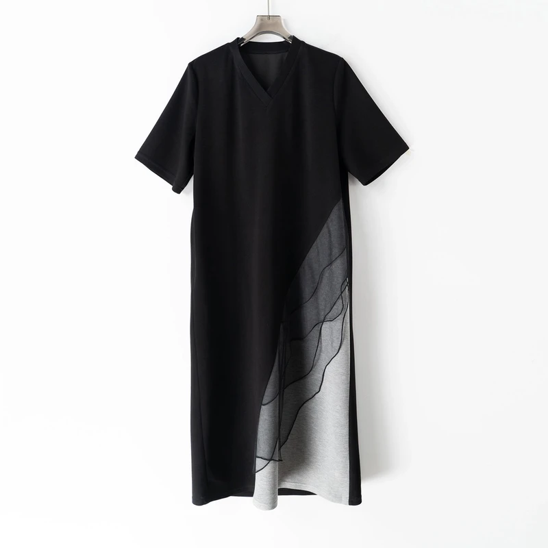 PL250454夏季新款大码宽松显瘦连衣裙莫代尔舒爽面料新中式国风