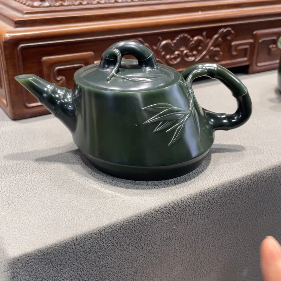 未镶嵌和田玉摆件和田玉茶壶未镶嵌