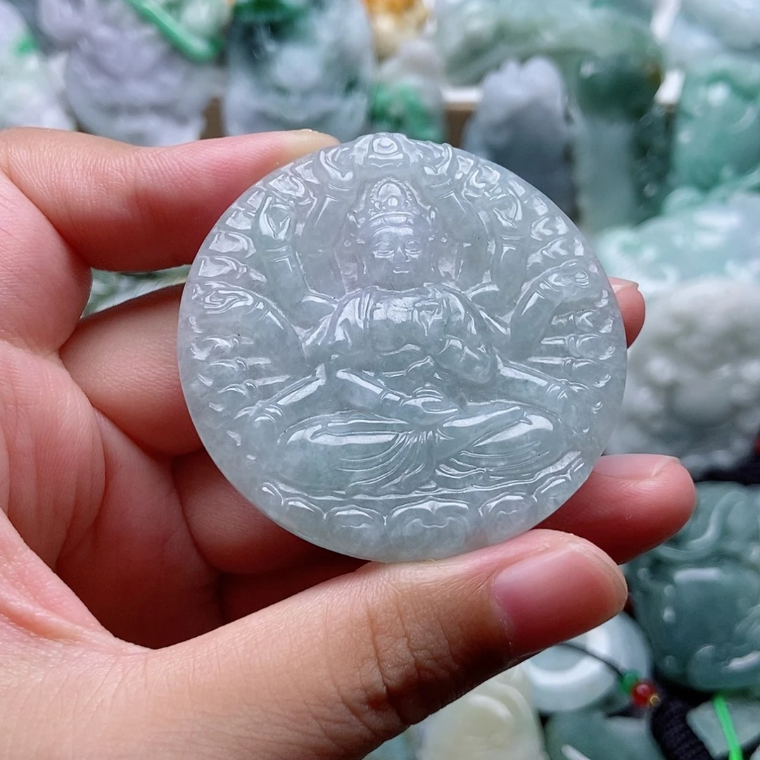 翡翠未镶嵌吊坠(不含链)1