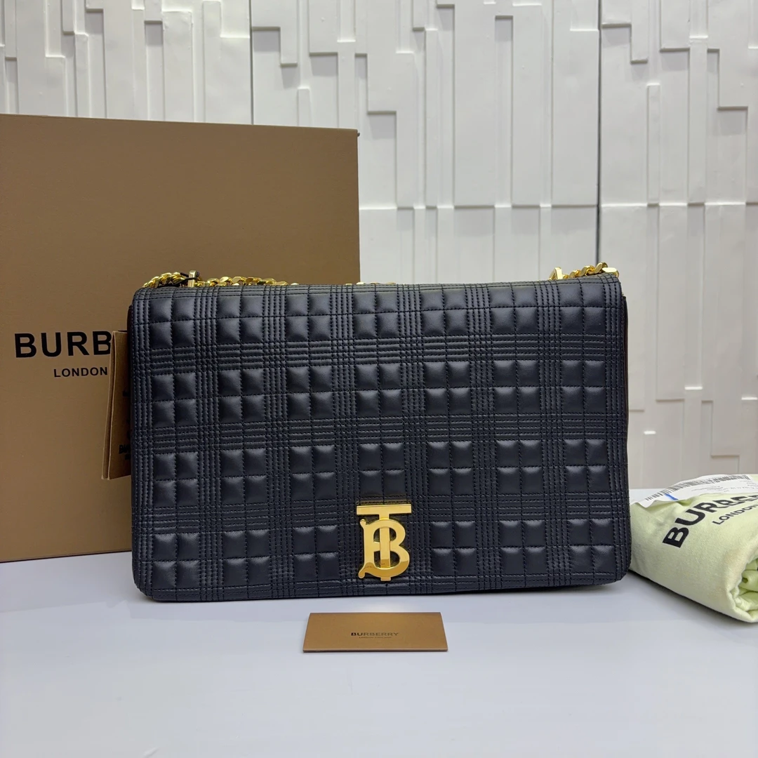 99新 BURBERRY/博柏利 思斯专属 巴宝莉黑金链条包 GMTC177