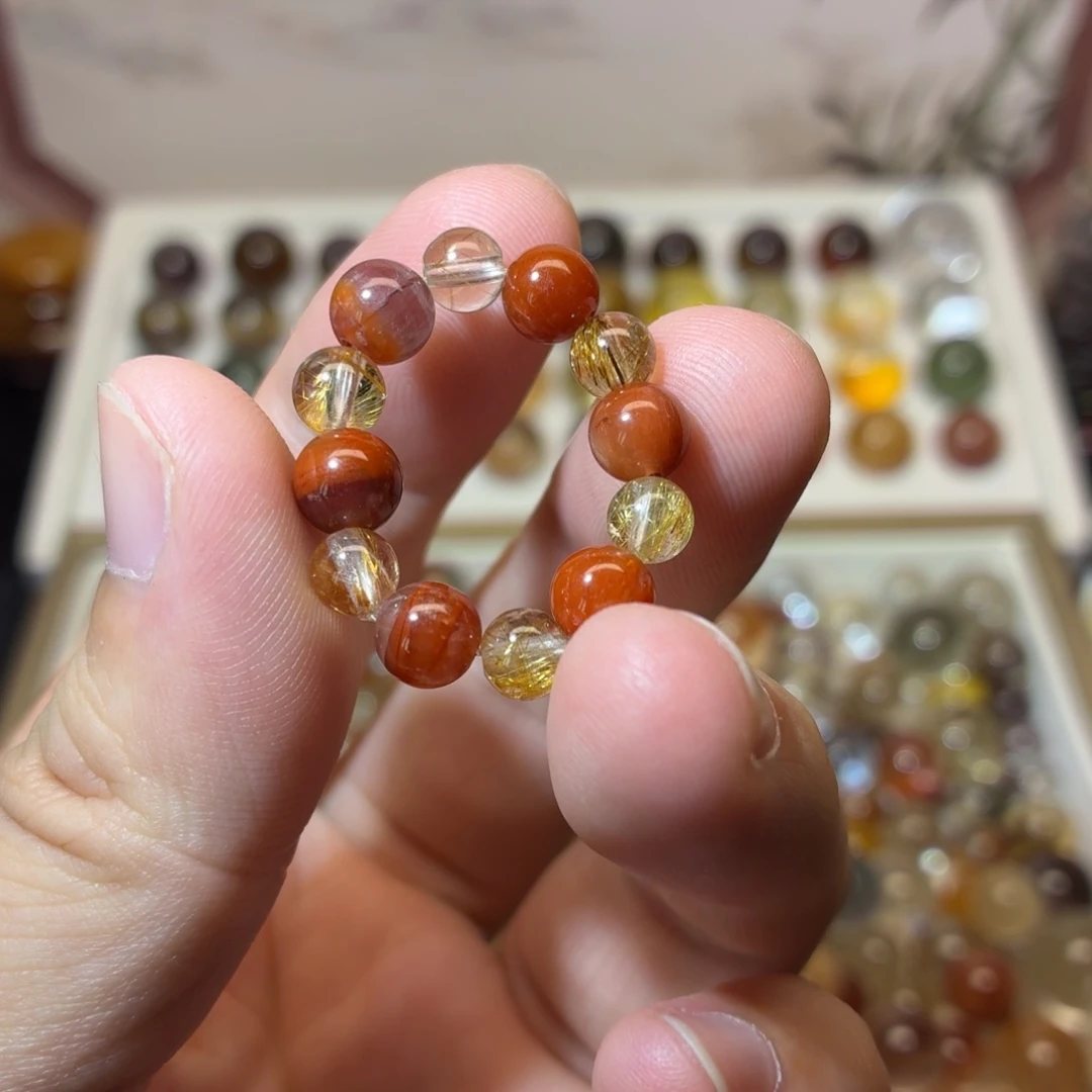 珠宝半成品未镶嵌水晶极光发晶戒圈