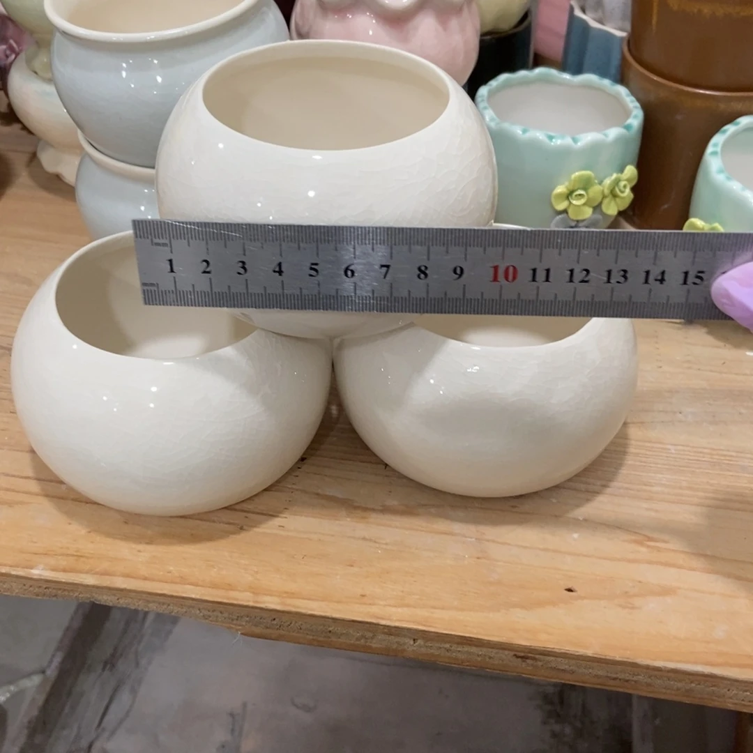 红陶高温陶瓷花盆