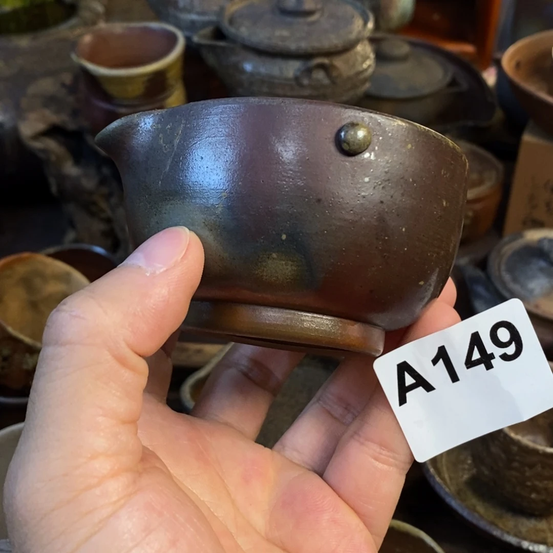 备前烧柴烧茶具藤田龙峰