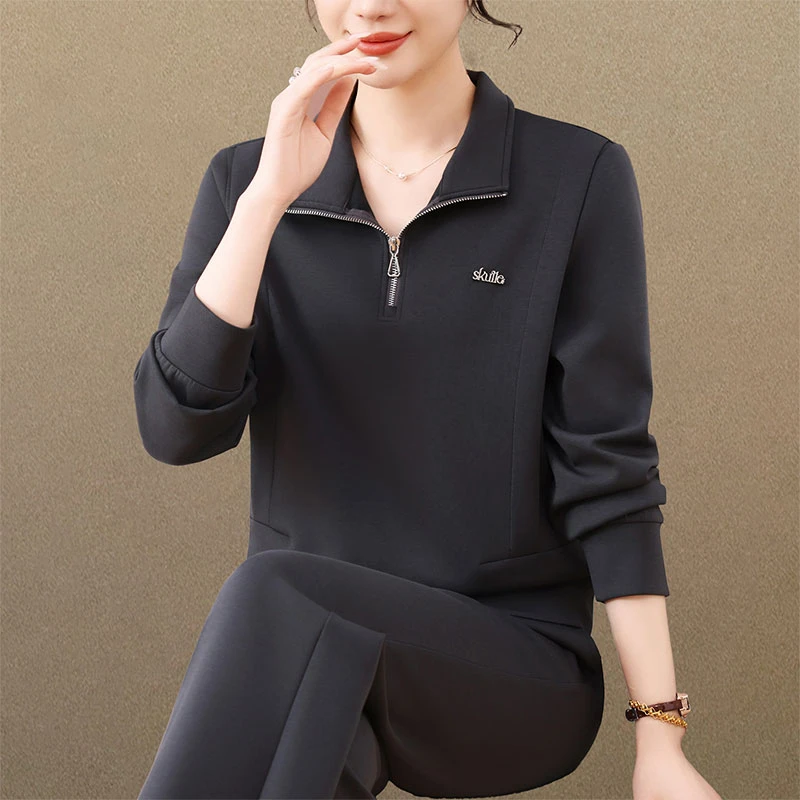 高品质】品牌百搭运动套装女春秋2025年新款气质套半开衫两件套