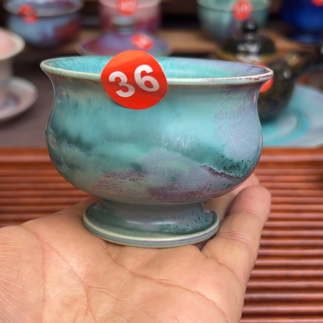 手工制作钧窑茶器