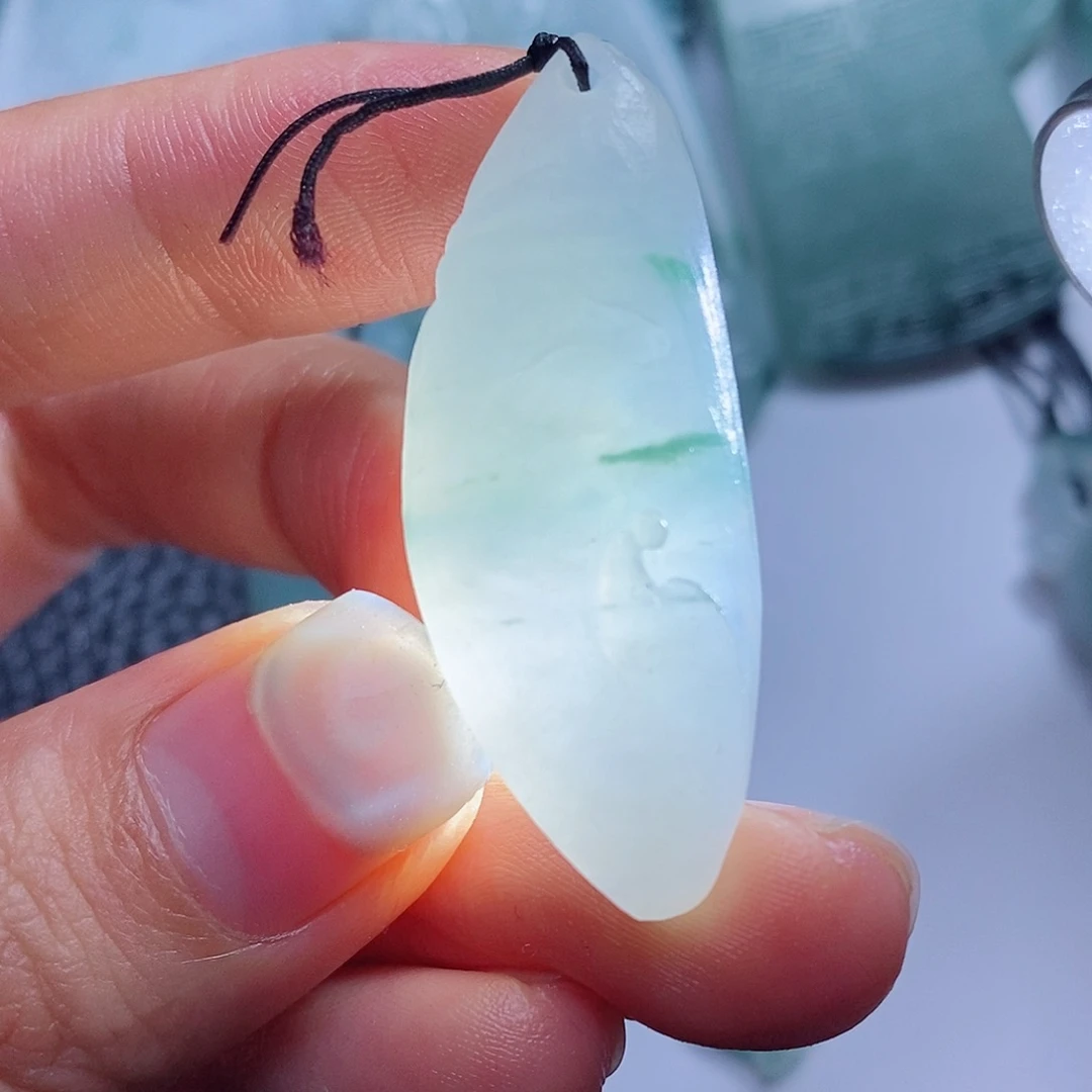 定制翡翠未镶嵌毛货付款后确认抛光