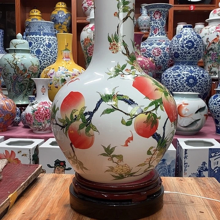 景德镇陶瓷手工手绘花瓶摆件