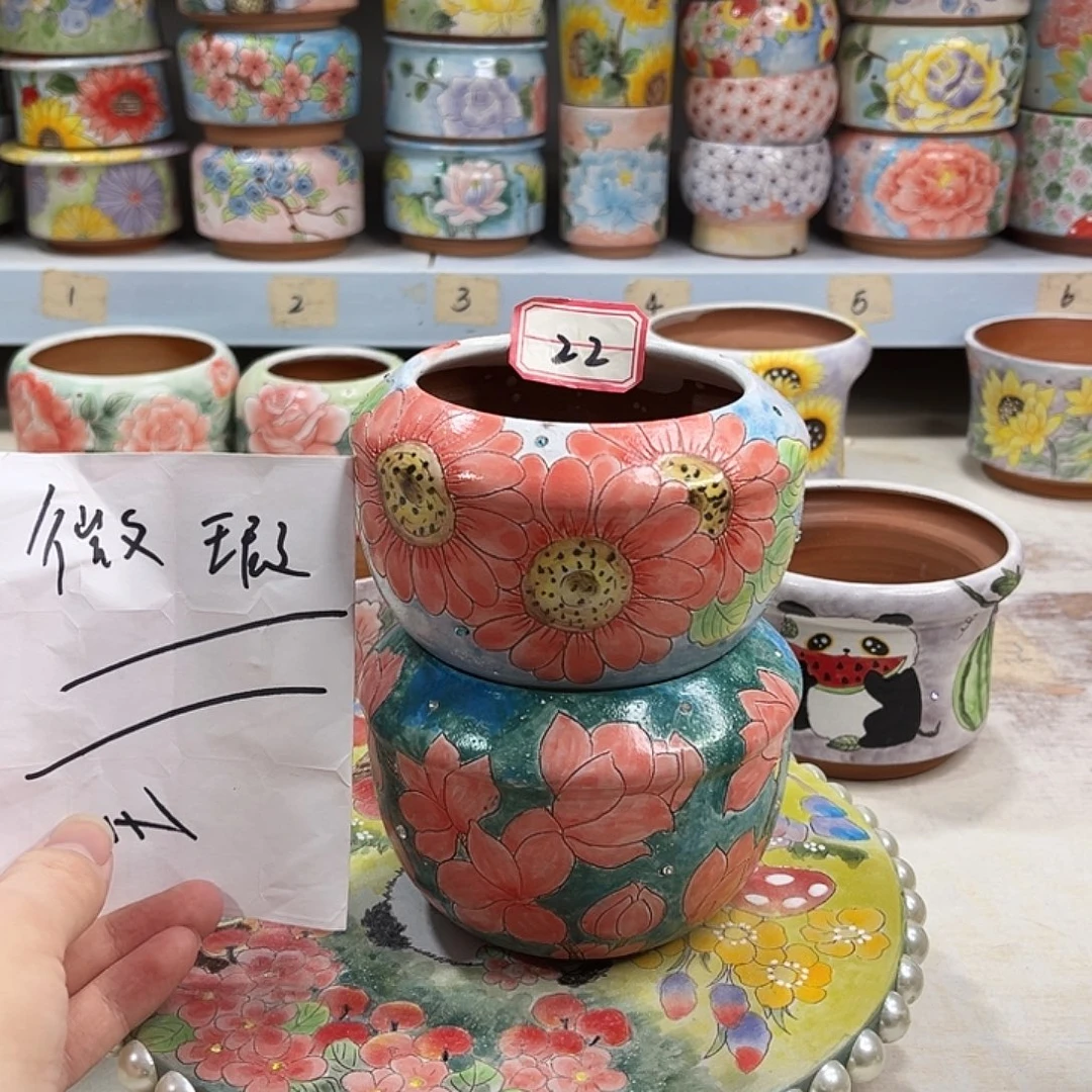 景德镇粗陶红陶泥多肉植物花盆8