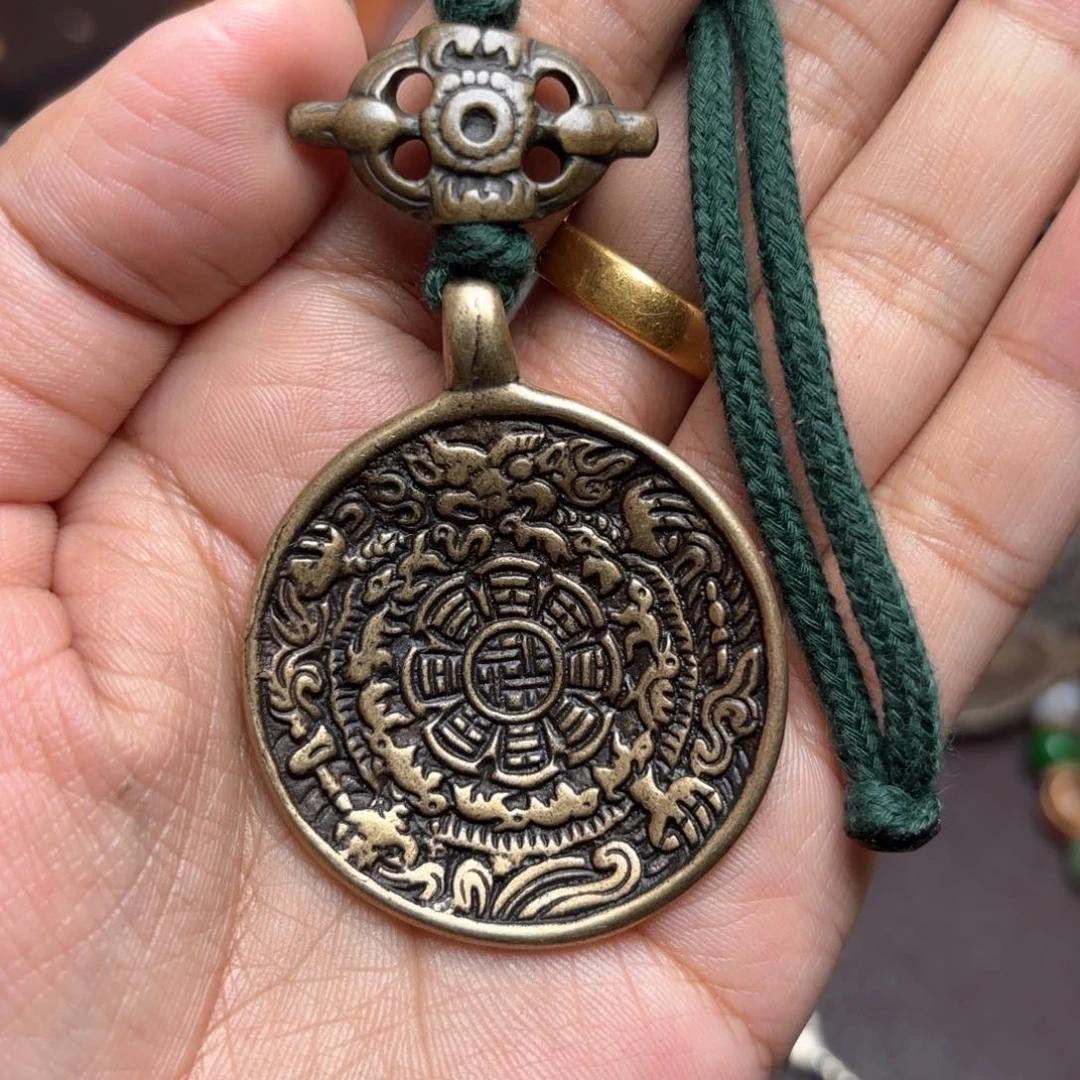 铜星月菩提项链吊坠