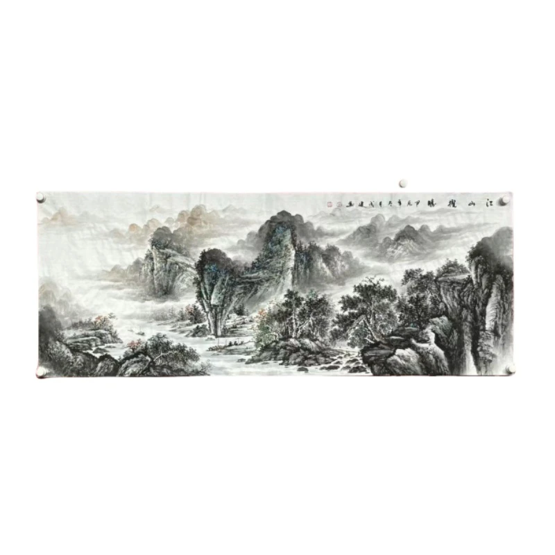 [江山揽胜] 吴成建绘画180*70cm宣纸手绘作品