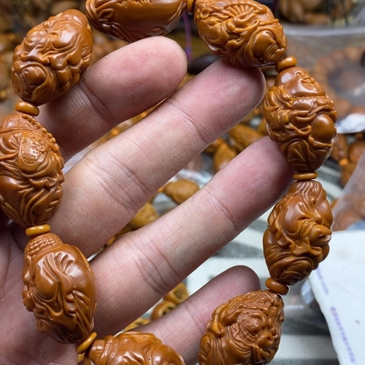 夜***清手串/手链橄榄核橄榄核雕工艺手串