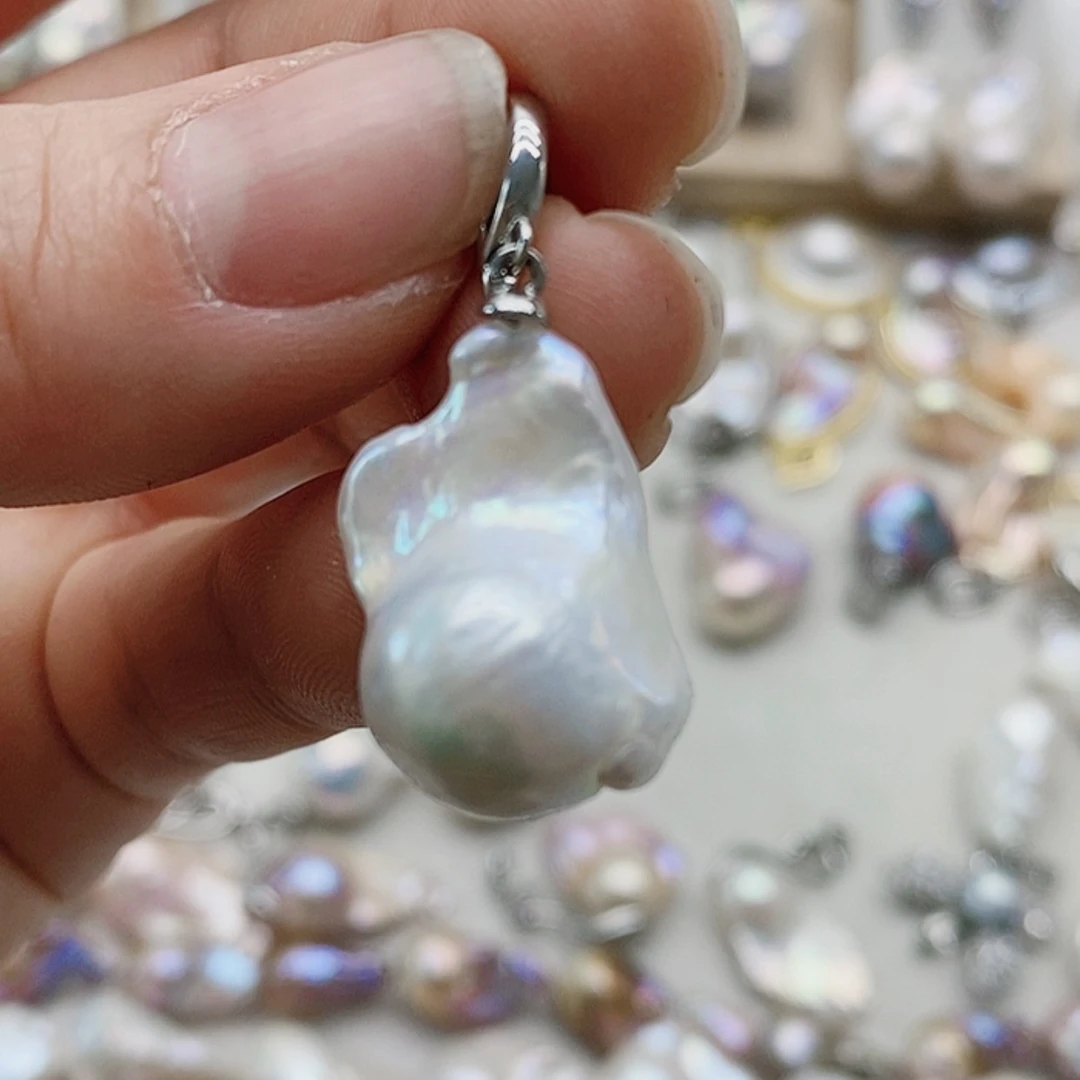 【闪购商品】淡水珍珠耳饰银S925镶嵌