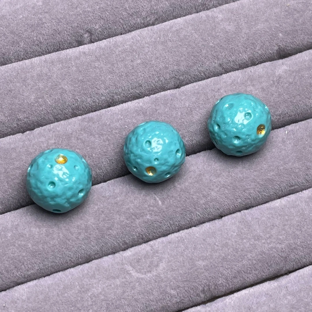 15mm陨石珠文玩配饰DIY手工编织手链手串配件【A035】